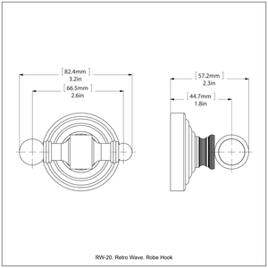 Retro Wave Collection Robe Hook