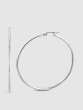 Load image into Gallery viewer, Margot Thin Silver Hoops