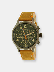 Timex Men's Expedition TW4B04400 Brown Leather Analog Quartz Fashion Watch