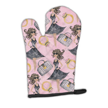 Load image into Gallery viewer, Watercolor Fashion Diva on Pink Oven Mitt