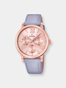 Festina Women's Boyfriend F20417-1F24 Pink Leather Quartz Fashion Watch