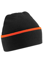 Load image into Gallery viewer, Unisex Knitted Winter Beanie Hat - Black/Orange