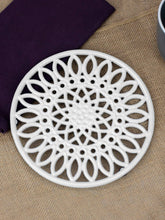 Load image into Gallery viewer, Sunflower Heavy Weight Cast Iron Trivet, White