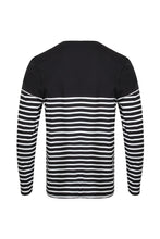 Load image into Gallery viewer, Front Row Mens Long Sleeve Breton Stripe T-Shirt (Navy/White)