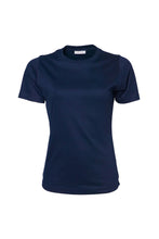Load image into Gallery viewer, Tee Jays Womens/Ladies Interlock Short Sleeve T-Shirt (Navy Blue)