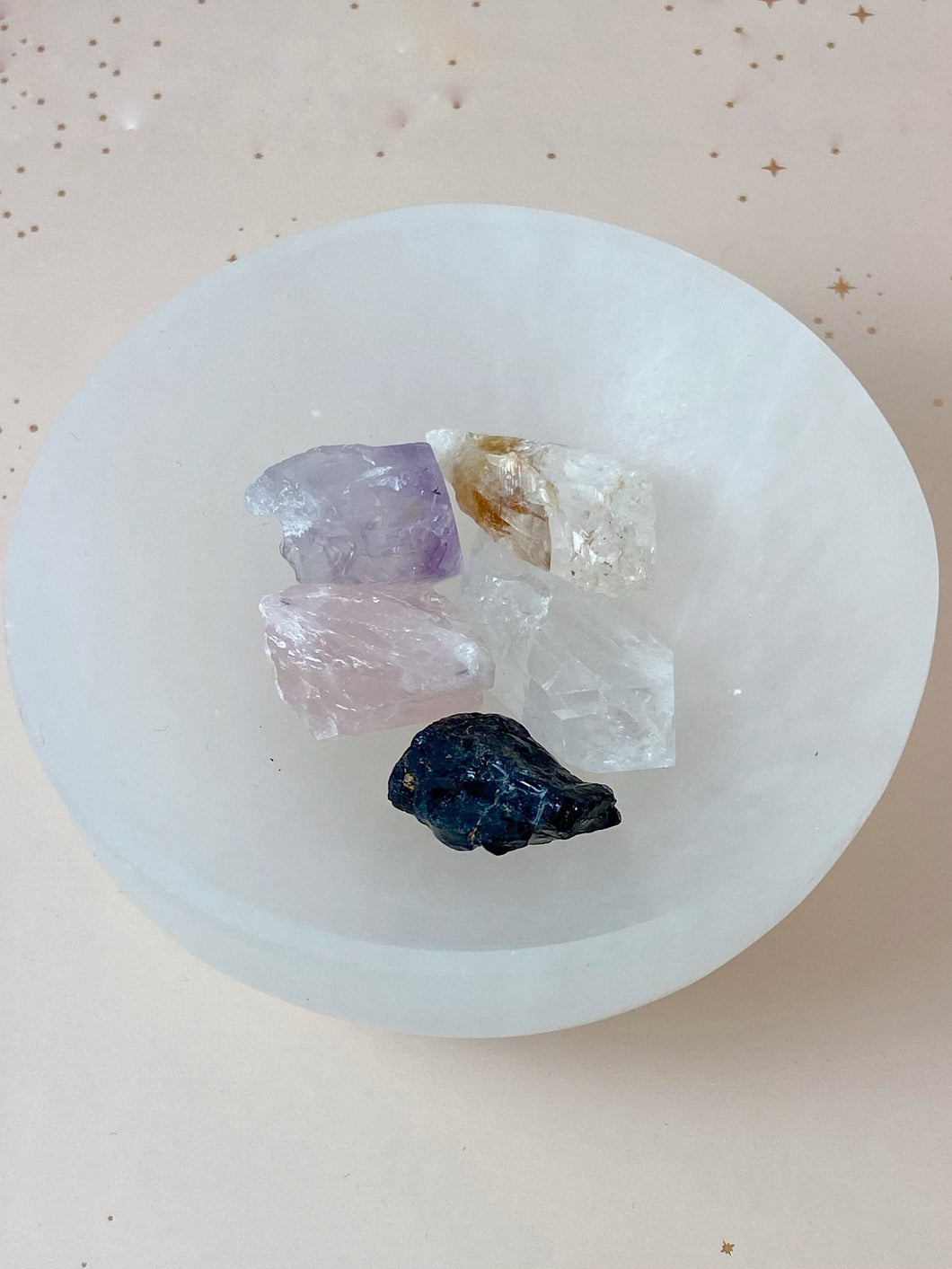 Medium Polished Selenite Charging Crystal Bowl