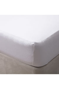 Belledorm Jersey Cotton Deep Fitted Sheet (White) (Crib)