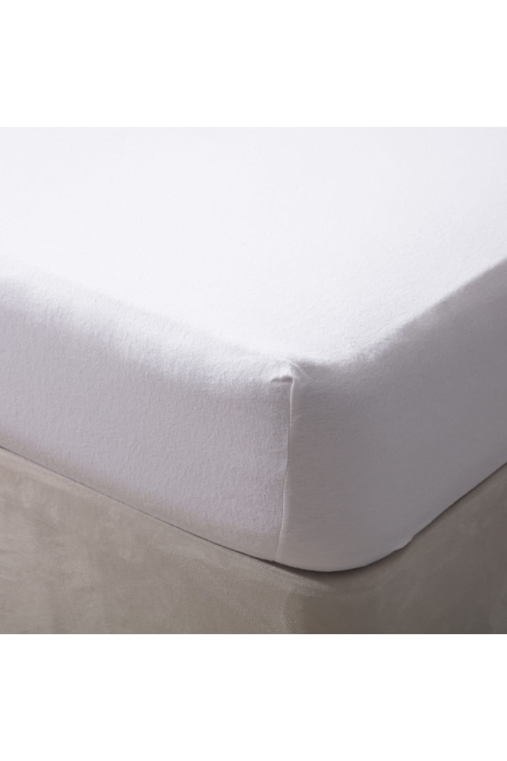 Belledorm Jersey Cotton Fitted Sheet (White) (Cot)