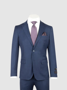 Porto Blue Sharkskin, Slim Fit, Pure Wool Suit