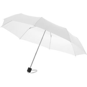 Bullet 21.5in Ida 3-Section Umbrella (White) (9.4 x 38.2 inches)