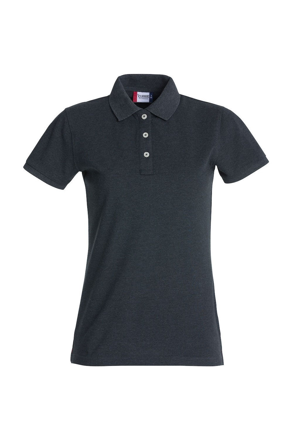 Womens/Ladies Premium Melange Polo Shirt - Anthracite