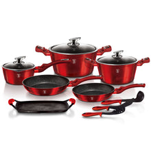 Load image into Gallery viewer, Berlinger Haus 12-Piece Kitchen Cookware Set Burgundy Collection