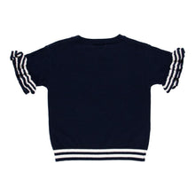 Load image into Gallery viewer, Navy Frilled Sweater