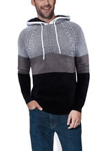 Load image into Gallery viewer, Color Blocked Pullover Hooded Sweater