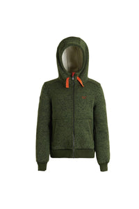 Regatta Childrens Boys Adeon Knit Effect Fleece Jacket (Cypress Green (Polar Bear))