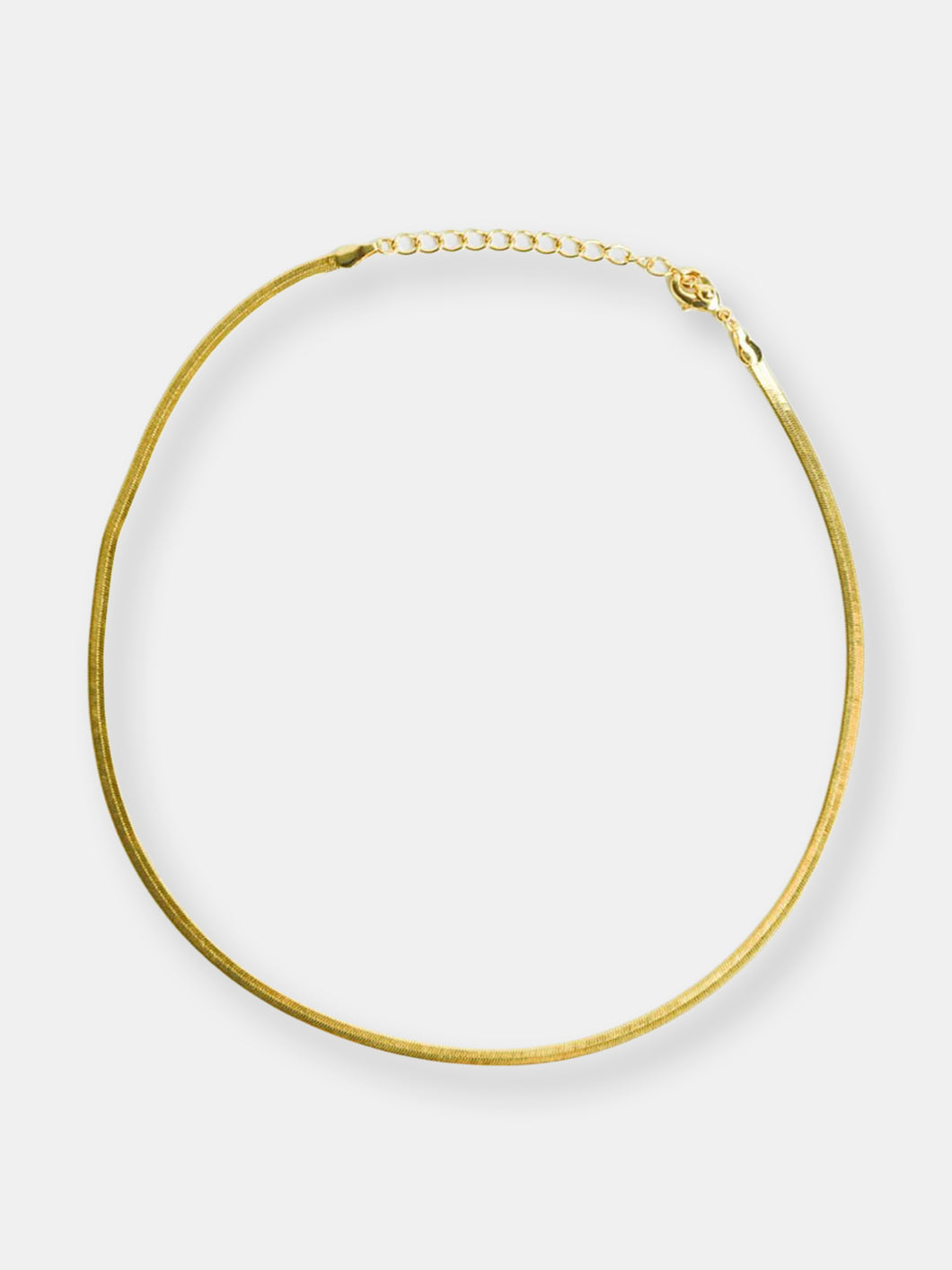 Flat Herringbone Chain Necklace