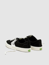 Load image into Gallery viewer, CATIBA Low Black Suede Ivory Logo Sneaker Women