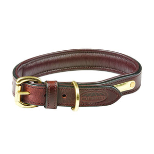 Weatherbeeta Padded Leather Dog Collar (Brown) (XXL)
