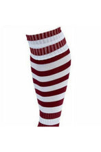 Load image into Gallery viewer, Precision Unisex Adult Pro Hooped Football Socks (White/Maroon)