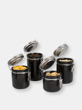 Load image into Gallery viewer, 4 Piece  Canister Set with Stainless Steel Tops