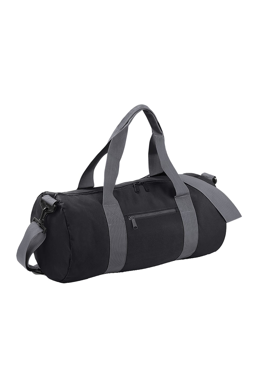 Plain Varsity Barrel/Duffel Bag (20 Liters) - Black/Gray