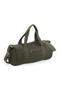 Bagbase Plain Varsity Barrel/Duffel Bag (5 Gallons) (Pack of 2) (Military Green/Military Green) (One Size)