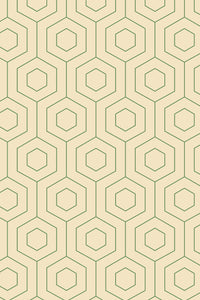Eco-Friendly Hexagonal Line Wallpaper