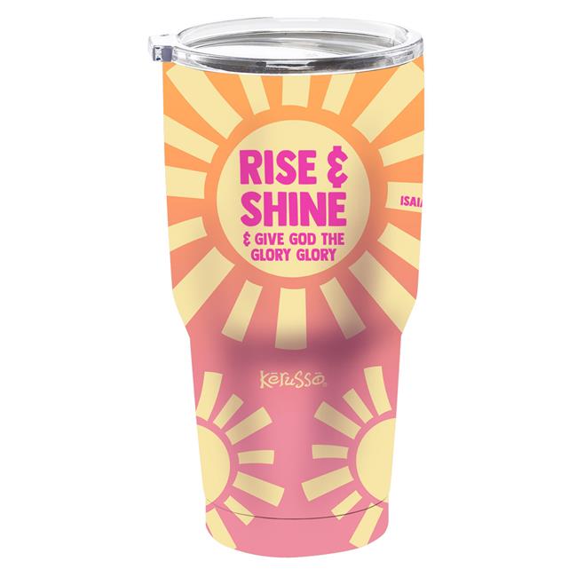 MUGS243 30 oz Give God The Glory Glory Stainless Steel Tumbler- Multi Color