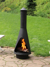 Load image into Gallery viewer, 56&quot; Chiminea Wood-Burning Fire Pit with Open Access Design and Poker