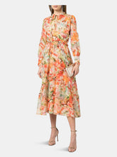 Load image into Gallery viewer, Abstract Floral Printed Chiffon Maxi Dress