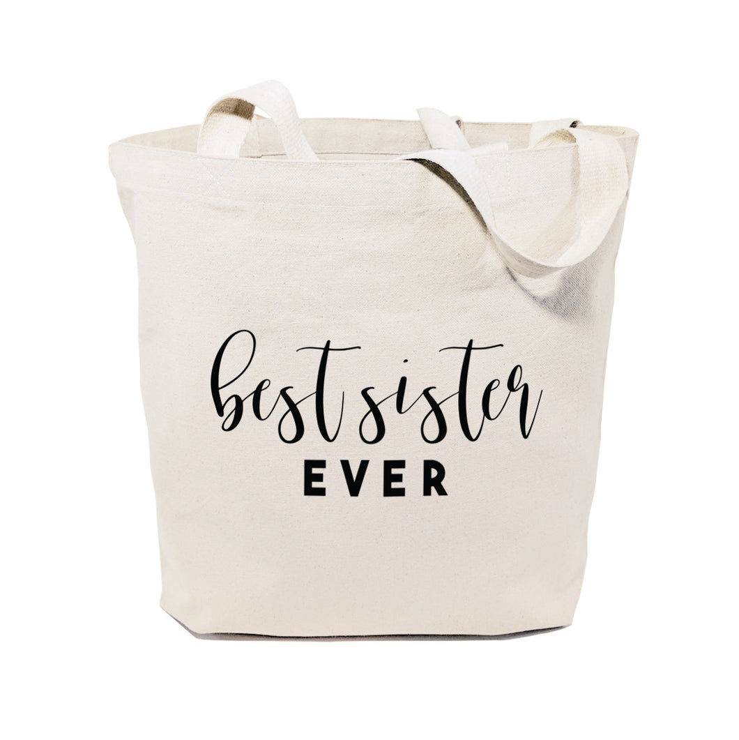 Best Sister Ever Cotton Canvas Tote Bag