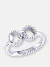 Load image into Gallery viewer, Binoculars Infinity Diamond Ring in Sterling Silver