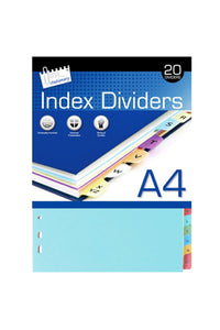 20 A-Z A4 Paper Index Dividers (Multicolored) (One Size)