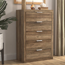 Load image into Gallery viewer, Harlowin 5-Drawer Knotty Oak Chest Of Drawers