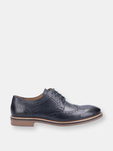 Mens Bryson Leather Shoes - Navy