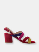 Load image into Gallery viewer, Mon lapin red high block heel leather sandal