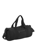 Load image into Gallery viewer, Bagbase Plain Varsity Barrel/Duffel Bag (5 Gallons) (Pack of 2) (Black/Black) (One Size)