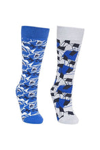 Load image into Gallery viewer, Childrens/Kids Rockies Ski Socks (Pack Of 2) - Bright Blue/Platinum