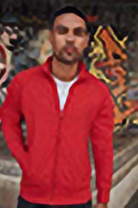 Russell Mens Authentic Full Zip Sweatshirt Jacket (Classic Red)