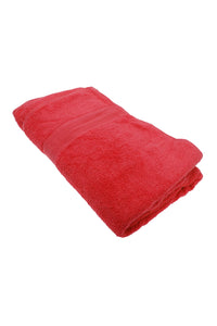 Jassz Beach/Bath Plain Sheet Towel (Pack of 2) (Red) (One Size)