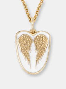 Angel Wing Enamel Shield Charm