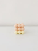 Load image into Gallery viewer, Atom Cube Candle - Peach/Pale Yellow