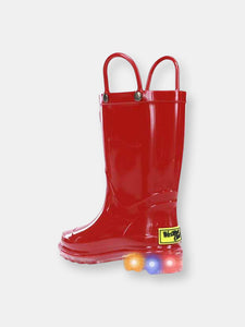 Kids PVC Lighted Rain Boot - Red