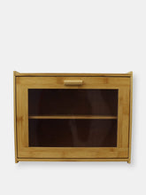Load image into Gallery viewer, 2 Tier Bamboo Bread Box with Peek-Through Acetate Window, Natural