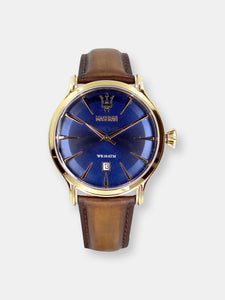 Maserati Men's Epoca R8851118012 Brown Leather Quartz Fashion Watch