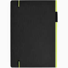 Load image into Gallery viewer, JournalBooks Cuppia Notebook (Pack of 2) (Solid Black/Lime) (8 x 5.7 x 0.6 inches)