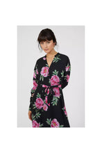 Load image into Gallery viewer, Womens/Ladies Floral Trim Detail Midi Dress