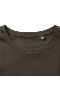 Russell Mens Organic Short-Sleeved T-Shirt (Dark Olive)