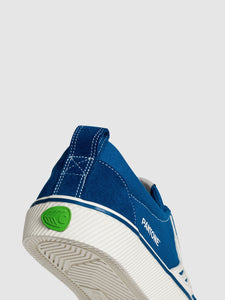 CATIBA Low Stripe Pantone Classic Blue Suede and Canvas Sneaker Men