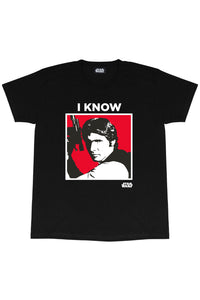 Star Wars Womens/Ladies I Know Han Solo Boyfriend T-Shirt (Black)